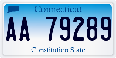 CT license plate AA79289