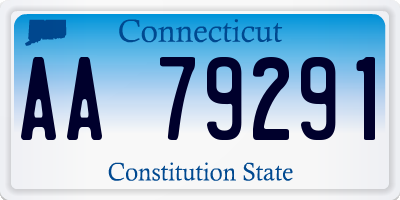 CT license plate AA79291