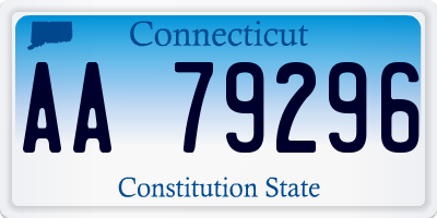 CT license plate AA79296