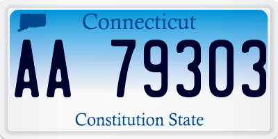 CT license plate AA79303