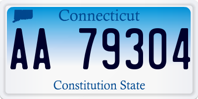 CT license plate AA79304