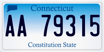 CT license plate AA79315