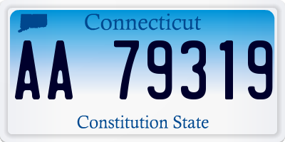 CT license plate AA79319