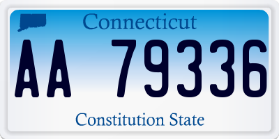 CT license plate AA79336