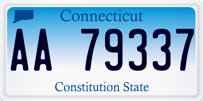 CT license plate AA79337