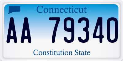 CT license plate AA79340