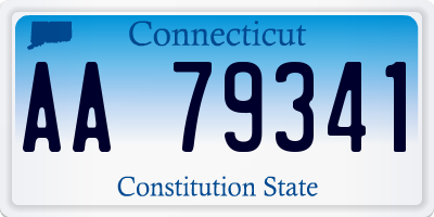 CT license plate AA79341