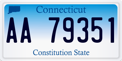 CT license plate AA79351