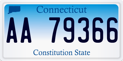 CT license plate AA79366