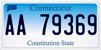 CT license plate AA79369