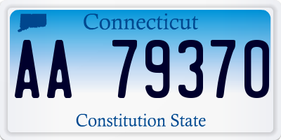 CT license plate AA79370