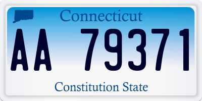 CT license plate AA79371