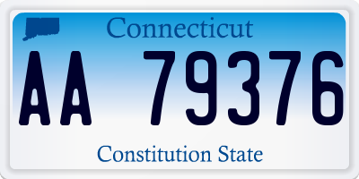 CT license plate AA79376