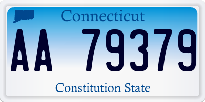 CT license plate AA79379