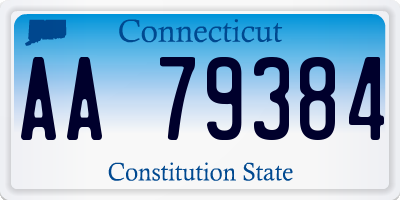 CT license plate AA79384