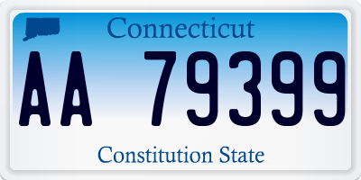 CT license plate AA79399