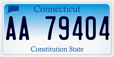 CT license plate AA79404