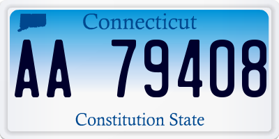 CT license plate AA79408