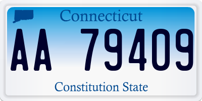 CT license plate AA79409