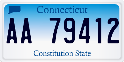 CT license plate AA79412