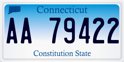 CT license plate AA79422