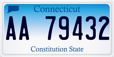 CT license plate AA79432