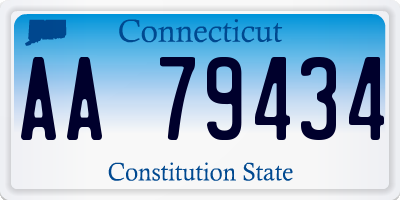 CT license plate AA79434