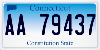 CT license plate AA79437