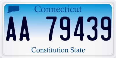 CT license plate AA79439