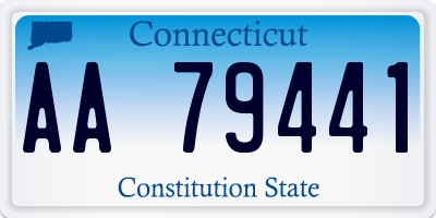 CT license plate AA79441