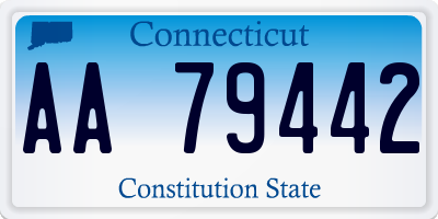 CT license plate AA79442