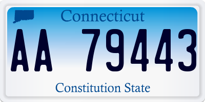 CT license plate AA79443