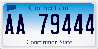 CT license plate AA79444