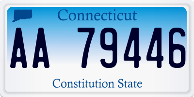 CT license plate AA79446