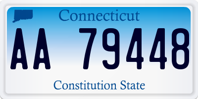 CT license plate AA79448