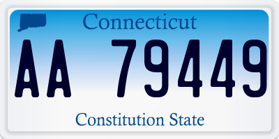 CT license plate AA79449