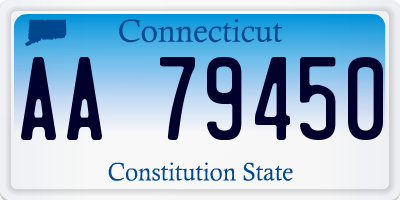 CT license plate AA79450