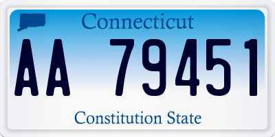 CT license plate AA79451