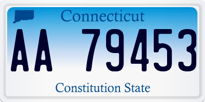 CT license plate AA79453