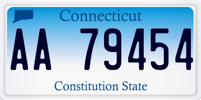 CT license plate AA79454