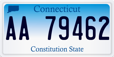 CT license plate AA79462