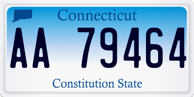 CT license plate AA79464