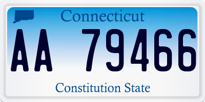 CT license plate AA79466