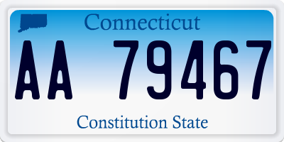 CT license plate AA79467