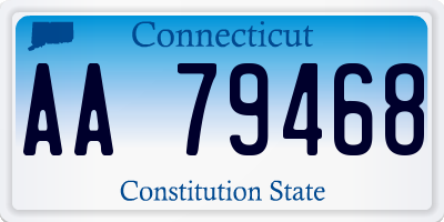 CT license plate AA79468