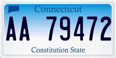 CT license plate AA79472