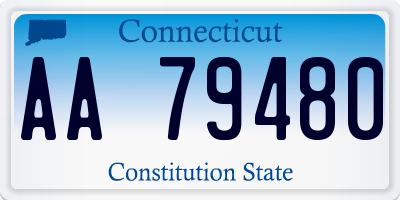 CT license plate AA79480