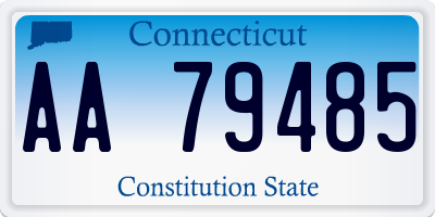 CT license plate AA79485