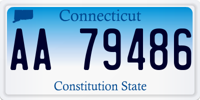 CT license plate AA79486