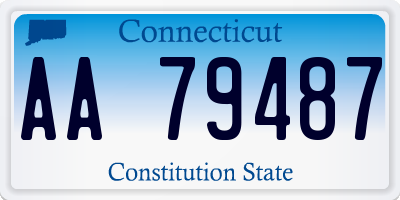 CT license plate AA79487